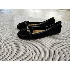 Michael Kors Women's Loafers, Black, Size 8M, Leather Upper Casual Flats